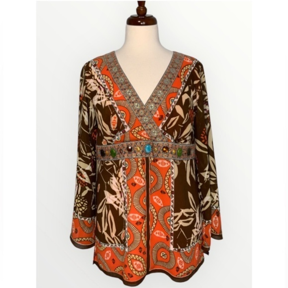 DG2 by Diane Gilman Brown and Orange Tunic